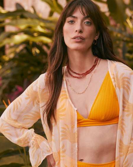 Sylvia Gold Large Long Pendant Necklace