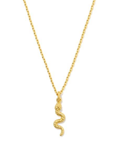 Mini Snake Pendant Necklace in 18k Gold Vermeil