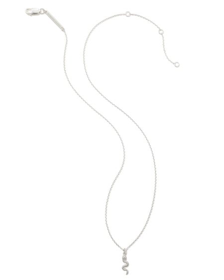 Mini Snake Pendant Necklace in Sterling Silver