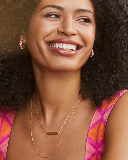 Ellen Opal 18k Gold Vermeil Huggie Earrings in Bright Pink Kyocera Opal