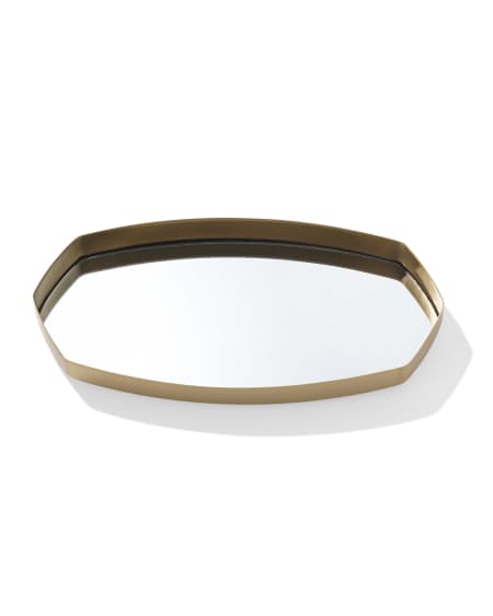Danielle Mirrored Countertop Tray in Gold