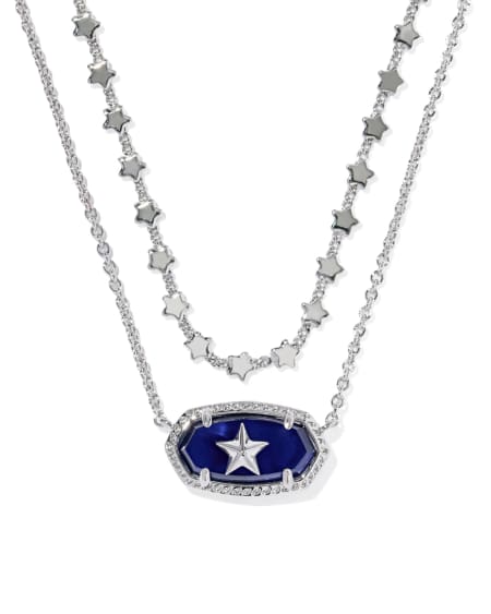 Elisa Silver Dallas Multi Strand Necklace