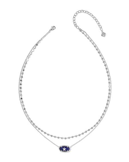 Elisa Silver Dallas Multi Strand Necklace