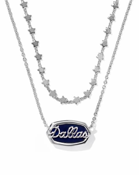 Elisa Silver Dallas Multi Strand Necklace