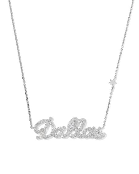 0.67 ct Lab Grown Diamond Dallas 14k White Gold Pendant Necklace