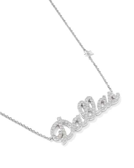0.67 ct Lab Grown Diamond Dallas 14k White Gold Pendant Necklace
