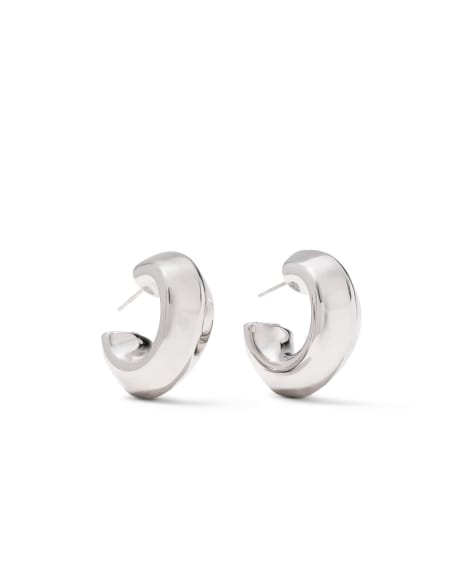 Embry Silver Hoop Earrings