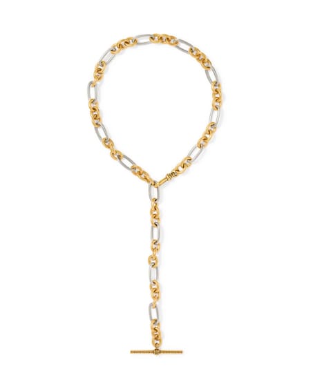 Embry Vintage Mixed Metal Link and Chain Necklace