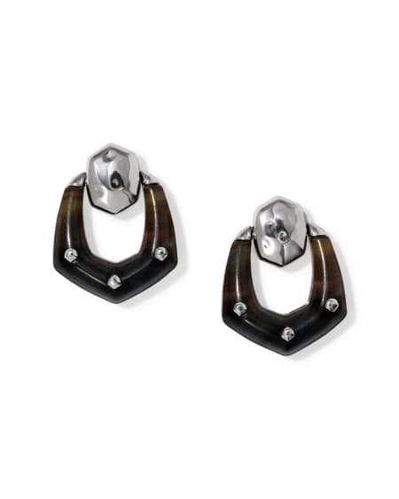 Embry Silver Open Frame Earrings