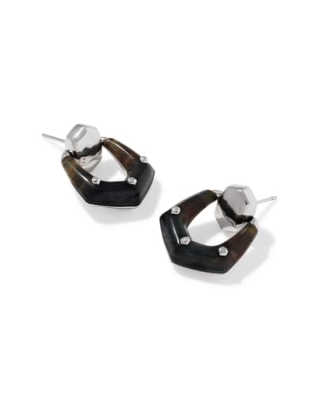 Embry Silver Open Frame Earrings