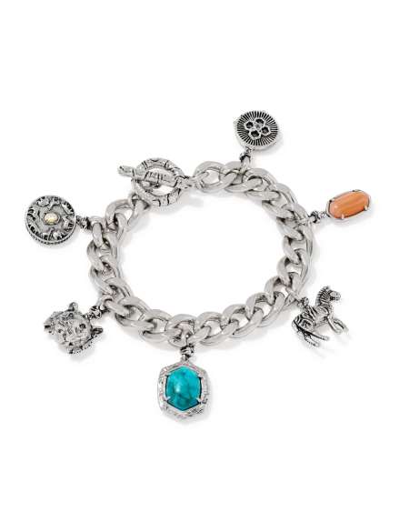 Raina Vintage Silver Charm Bracelet