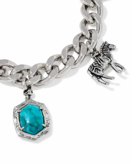 Raina Vintage Silver Charm Bracelet