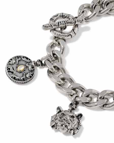Raina Vintage Silver Charm Bracelet