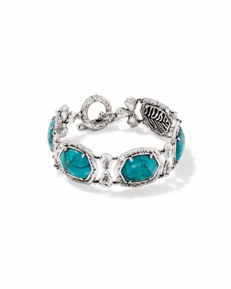 Tiger Striped Daphne Vintage Silver Statement Bracelet