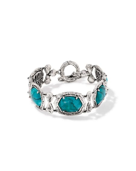 Tiger Striped Daphne Vintage Silver Statement Bracelet