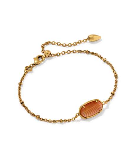 Tiger Striped Elaina Vintage Gold Delicate Chain Bracelet