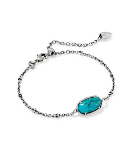 Tiger Striped Elaina Vintage Silver Delicate Chain Bracelet