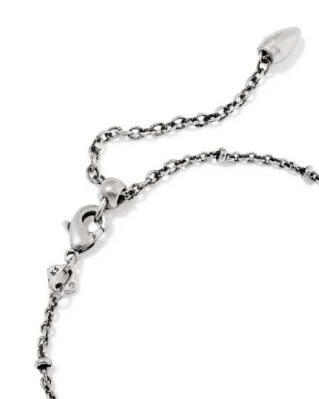 Tiger Striped Elaina Vintage Silver Delicate Chain Bracelet