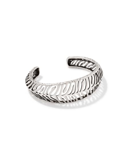 Tiger Striped Mikki Vintage Silver Cuff Bracelet