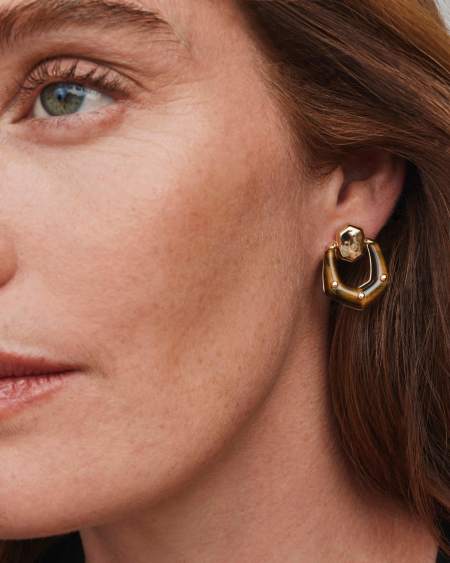 Embry Gold Open Frame Earrings