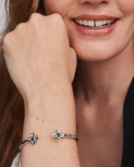 Leanne Silver Cuff Bracelet