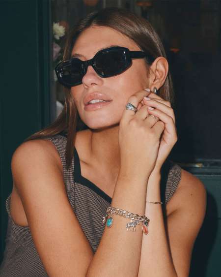 Raina Vintage Silver Charm Bracelet