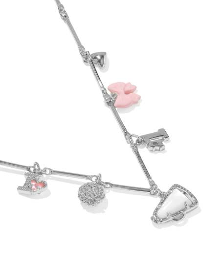 Cheer Silver Charm Necklace
