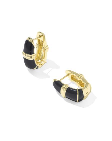 Courtney Enamel Huggie Earrings