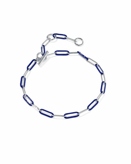 Courtney Enamel Link and Chain Bracelet