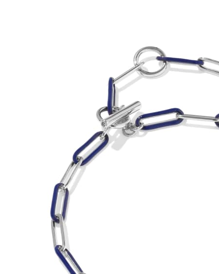 Courtney Enamel Link and Chain Bracelet