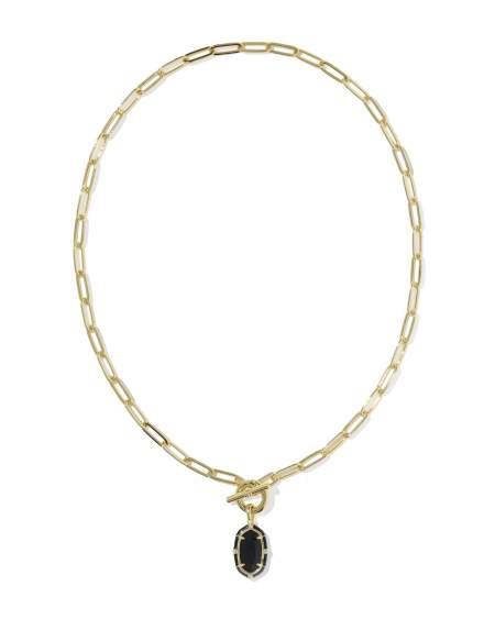 Elisa Enamel Link and Chain Necklace