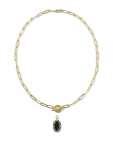 Elisa Enamel Link and Chain Necklace
