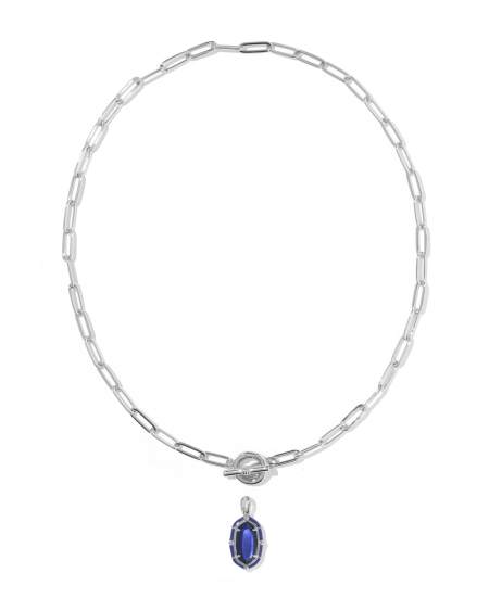 Elisa Enamel Link and Chain Necklace