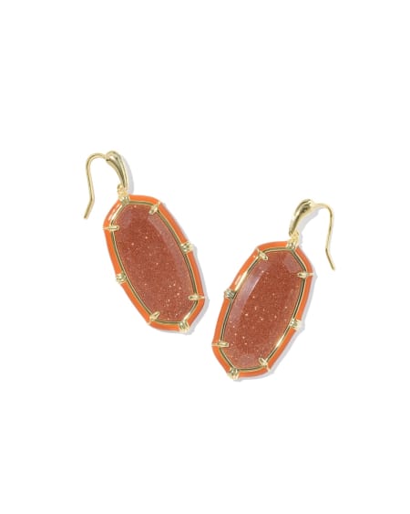 Elle Gold Enamel Drop Earrings