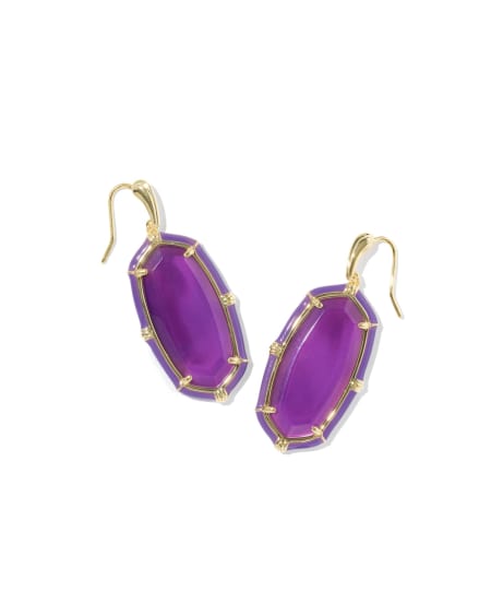 Elle Gold Enamel Drop Earrings