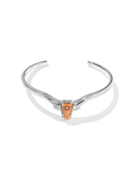 Longhorn Silver Cuff Bracelet