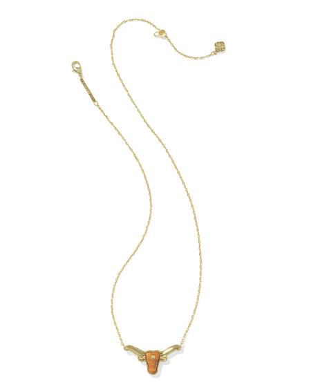 Longhorn Gold Short Pendant Necklace