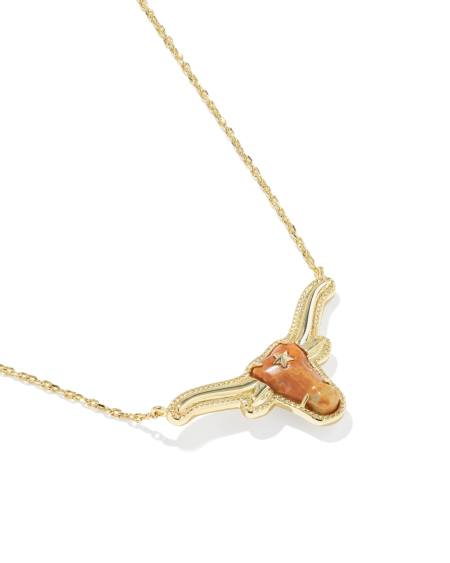 Longhorn Gold Short Pendant Necklace
