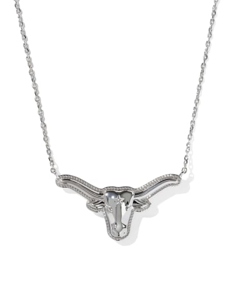 Longhorn Silver Short Pendant Necklace