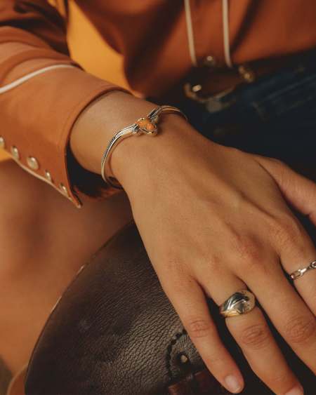 Longhorn Silver Cuff Bracelet