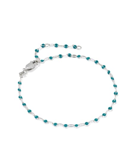 Enamel Mirror Sterling Silver Chain Bracelet