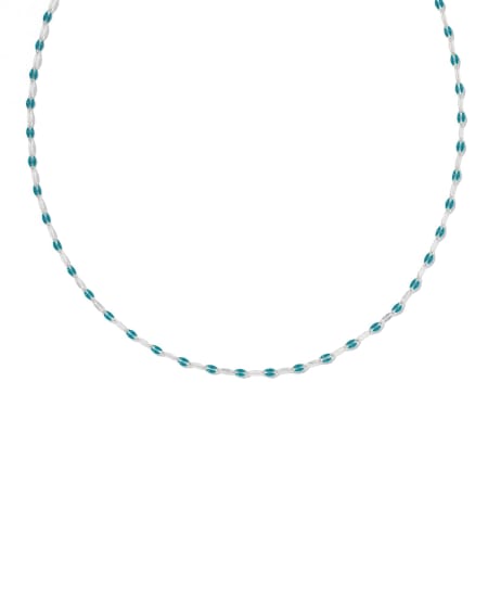 Enamel Mirror Chain Necklace