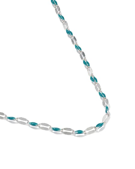 Enamel Mirror Chain Necklace