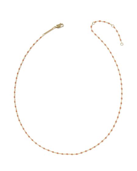 Enamel Mirror 18k Gold Vermeil Chain Necklace