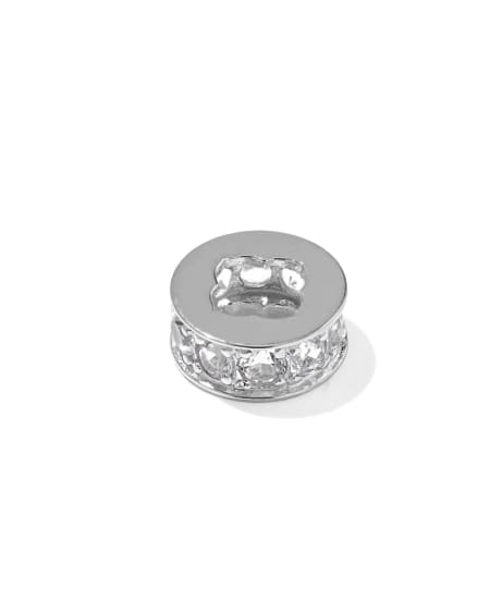 Pave Sterling Silver Spacer Charm