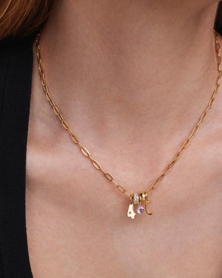 Pave 18k Gold Vermeil Spacer Charm