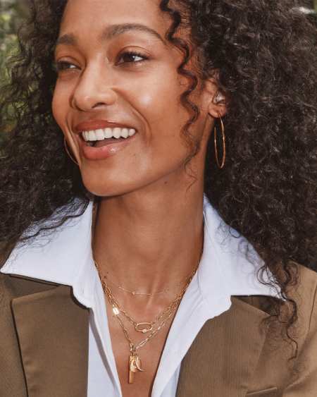 Keeley 50mm Hoop Earrings in 18k Gold Vermeil