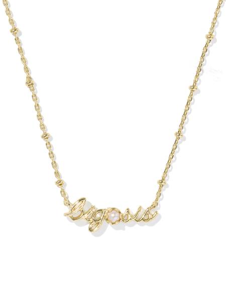 Big Sis Gold Short Pendant Necklace