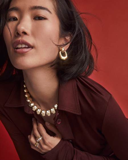 Kaitlin Gold Open Frame Earrings