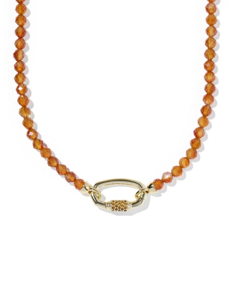 Emery Gold Beaded Strand Necklace
